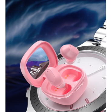 Fones de ouvido Siga MEMS Wireless TWS Bluetooth 5.3 - Pink
