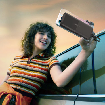 Powerbank 10000 mAh 22.5w USB-A USB-C-Micro-USB mit USB-C und Blitzkabel - schwarz