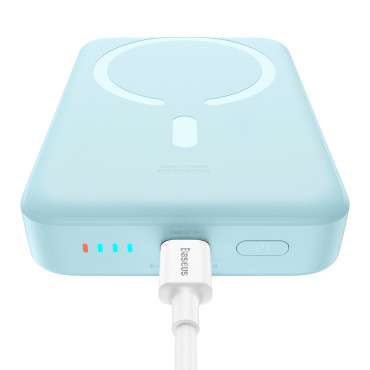 PowerBank Induktives magnetisches Mini 10000 mAh 30W + USB-C-Kabel - Blau