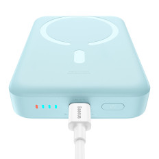 PowerBank Induktives magnetisches Mini 10000 mAh 30W + USB-C-Kabel - Blau