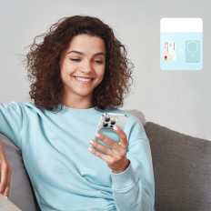 PowerBank induktīvais magnētiskais mini 10000 mAh 30W + USB-C kabelis - zils