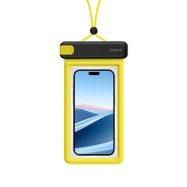 Vodotesni primer za telefon 7.2 '' IPX8 Globoko potapljanje 4 plasti - črna in rumena