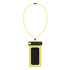 Vodotesni primer za telefon 7.2 '' IPX8 Globoko potapljanje 4 plasti - črna in rumena