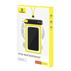 Vodotesni primer za telefon 7.2 '' IPX8 Globoko potapljanje 4 plasti - črna in rumena