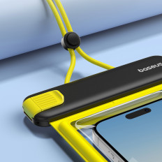 Custodia impermeabile per telefono 7.2 '' IPX8 Deep Dive 4 strati - nero e giallo