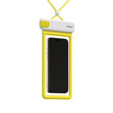 Waterproof case for phone 7.2 '' IPX8 DEEP DIVE 4 layers - white and yellow