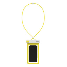 Nepremočljiva primer za telefon 7.2 '' ipx8 globoko potapljanje 4 plasti - bela in rumena