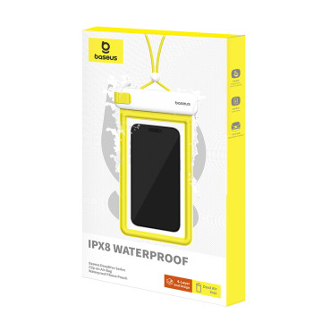 Nepremočljiva primer za telefon 7.2 '' ipx8 globoko potapljanje 4 plasti - bela in rumena