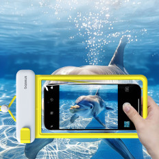Vodotesné puzdro pre telefón 7.2 '' IPX8 Deep Dive 4 vrstvy - biela a žltá