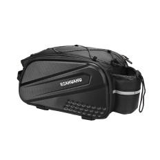 Borsa da bicicletta da 10 litri sul tronco con tasche laterali 38.5x19.5x16cm - Nero