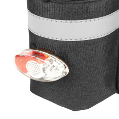 Bolsa de bicicleta térmica 9L en el tronco con un bolsillo para una botella de agua y una correa para el hombro - Negro