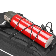 9L thermal bicycle bag on the trunk with a pocket for a water bottle and shoulder strap - black