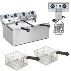 Ηλεκτρική φριτέζα διπλού θαλάμου TIMER 2x9L