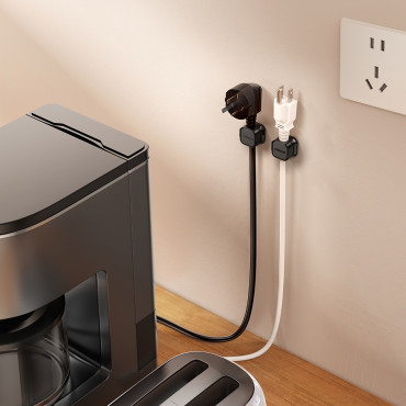 Arrangør Magnetic Cable Holder Selvklebende Set 6 stk. - Svart