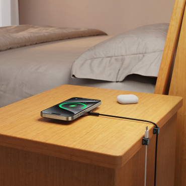 Arrangør Magnetic Cable Holder Selvklebende Set 6 stk. - Svart