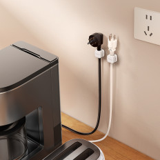 Organizer Magnetic Cable Holder Self-Adhesive Set 6pcs. - hvid