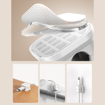 Organizator Magnetni nosilec kabla Samolepilni komplet 6pcs. - bela