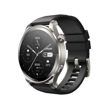Smartwatch Στρογγυλή σειρά επιχειρήσεων με κλήση Lade + Ασημένιο βραχιόλι - Γκρι