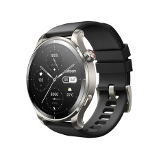 SmartWatch Round Venture Series med samtale Mottak + Sølv Armbånd - Grå