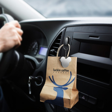 Hook selvklebende krok lite skall til bilen. hjem. Garasje sett 4pcs. - Svart