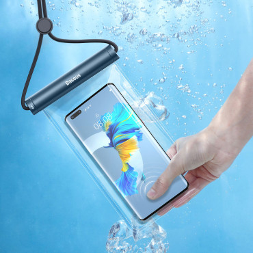 Vanntett tilfelle for telefon 7.2 '' med sylindrisk IPX8 Aquaglide - Blå