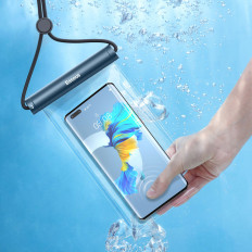 Vanntett tilfelle for telefon 7.2 '' med sylindrisk IPX8 Aquaglide - Blå