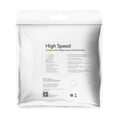RJ45 Nettverkskabel Flat High Speed Ethernet Cat6 0.5m - Svart