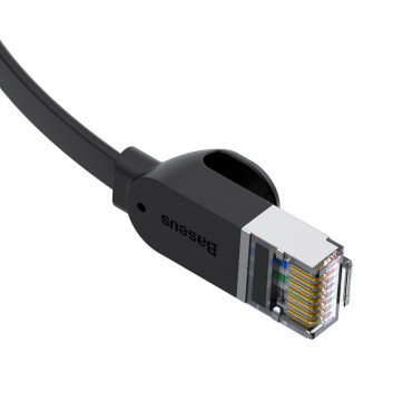 RJ45 καλώδιο δικτύου επίπεδη υψηλής ταχύτητας Ethernet Cat6 3M - Μαύρο