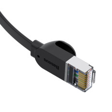 RJ45 Sieťový kábel Plochý vysokorýchlostný Ethernet CAT6 3M - čierna