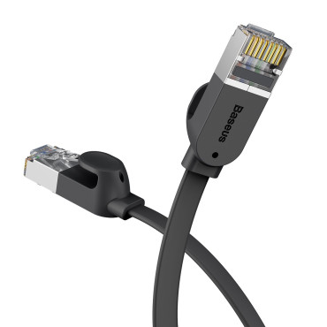 RJ45 Sieťový kábel Plochý vysokorýchlostný Ethernet CAT6 3M - čierna