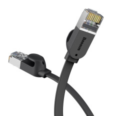 RJ45 Sieťový kábel Plochý vysokorýchlostný Ethernet CAT6 3M - čierna