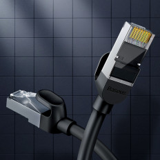 RJ45 Sieťový kábel Plochý vysokorýchlostný Ethernet CAT6 3M - čierna