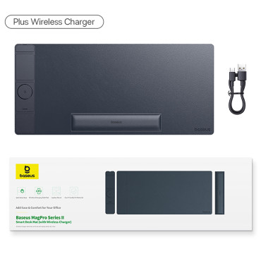 Lave-linge Mata sur le bureau pour un ordinateur portable MAGPro Series II avec support de poignet + chargeur d'induction - Noir