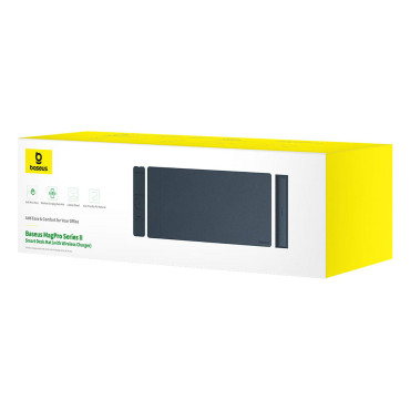 Mata ροδέλα στο γραφείο για ένα laptop Magpro Series II με υποστήριξη καρπού + Επαγωγικός φορτωτής - Μαύρο