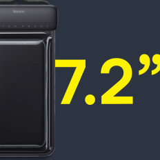 Vodoodporni primer na telefonu 7.2 '' Aquaglide IPX8 s sistemom za lonkanjem s Slide - črna