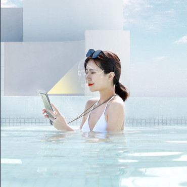 Wasserdichtes Fall am Telefon 7.2 '' 'aquaglide IPX8 mit Slide Lock-System - Schwarz