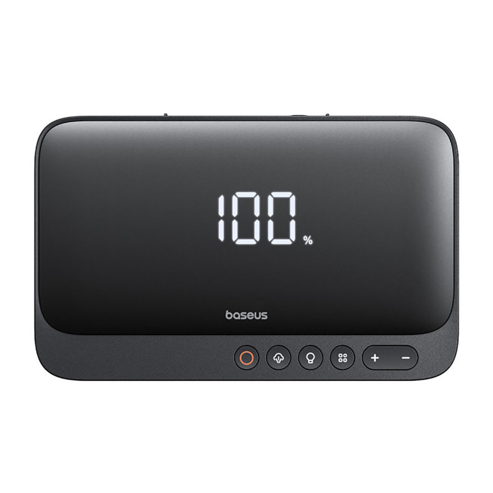 4in1 Jump Starter 600A med Powerbank ficklampa 6000MAH Super Energy Compressor - Svart