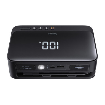 4in1 Jump Starter 600A with Powerbank Flashlight 6000mAh Super Energy compressor - black