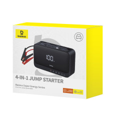 4in1 Jump Starter 600A met Powerbank Zaklamp 6000mAh Super Energy Compressor - Zwart