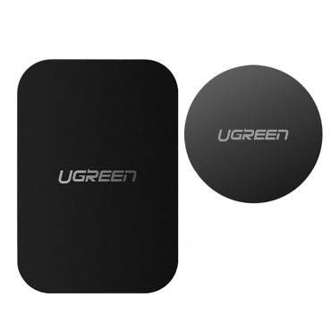 Telhas de metal para alças magnéticas no conjunto de telefone 2pcs. - preto