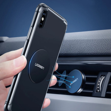 Metallplattor för magnetiska handtag på telefonen 2st. - svart