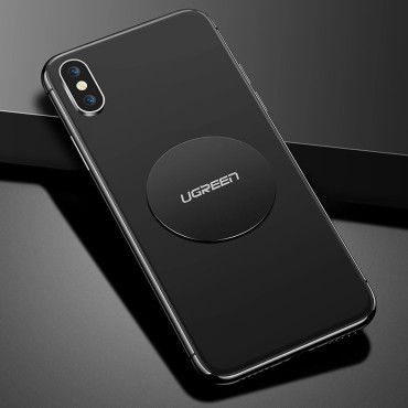 Μεταλλικά πλακάκια για μαγνητικές λαβές στο τηλέφωνο που ορίζεται 2pcs. - μαύρο