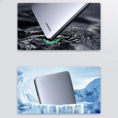 Kapsa na pevný disk 2,5 '' 'SATA 3.0 6Gbps + USB-C kabel 0.5m - stříbro