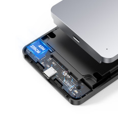 Pocket pevného disku 2.5 '' SATA 3.0 6GBPS + USB-C kábel 0.5m - strieborné