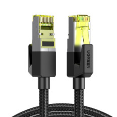 Câble réseau PatchCord dans Ethernet RJ45 Cat 7 10 Gbps 1m - Noir