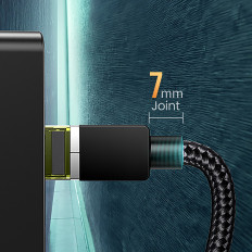 Patchcord sieťový kábel v Ethernet RJ45 CAT 7 10GBOP 1M - čierna