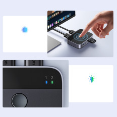 2In2X USB-A 3.0 Adapter (ingång) / 2x USB-A (Output) - Grå