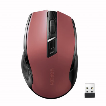 Mus trådlös USB 2.4GHz 4000 dpi optisk mus - röd