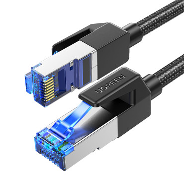 Patchcord Ethernet RJ45 CAT8 CAT8 Core Cable Core 1.5m - svart