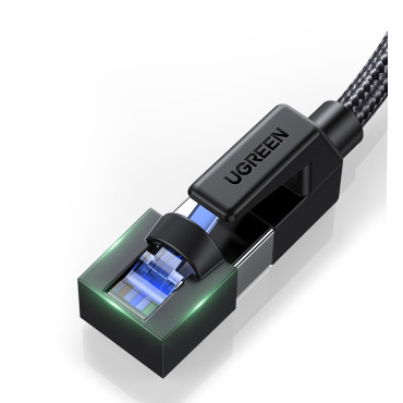 Patchcord Ethernet RJ45 CAT8 CAT8 Core Cable Core 1.5m - svart